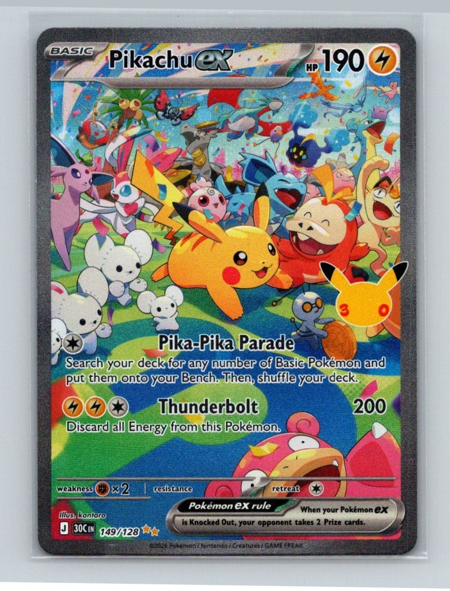 Pikachu ex Holo Special Illustration Rare ME: 30th Celebration 149/128 NM
