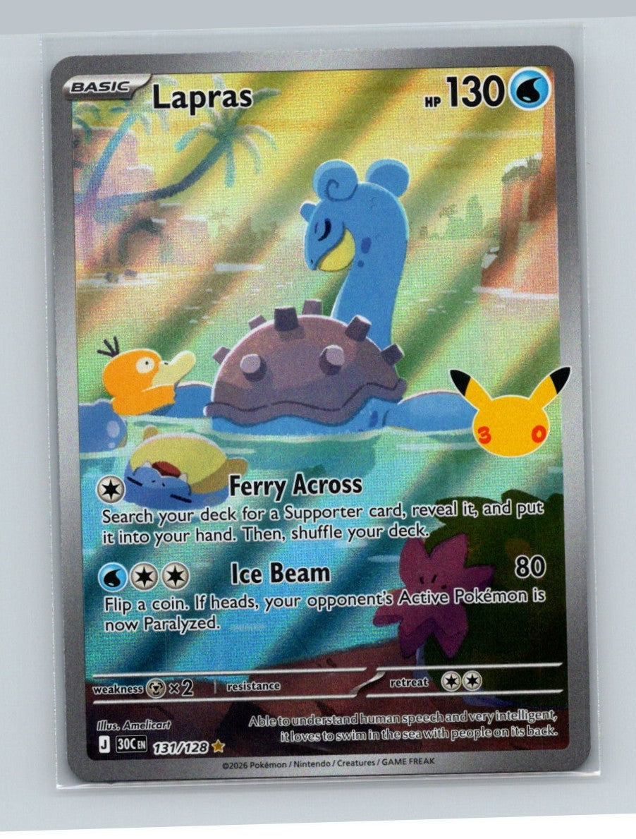 Lapras Illustration Rare ME: 30th Celebration 131/128 NM