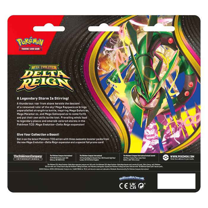 PRE ORDER Pokémon TCG: Mega Evolution— Delta Reign Three-Booster Blister