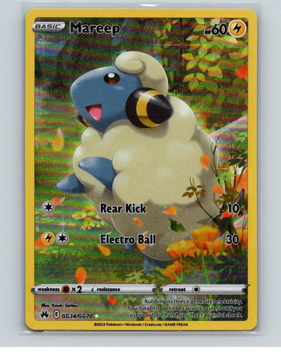 Mareep Holo Ultra Rare SWSH: Crown Zenith: Galarian Gallery GG34/GG70 NM