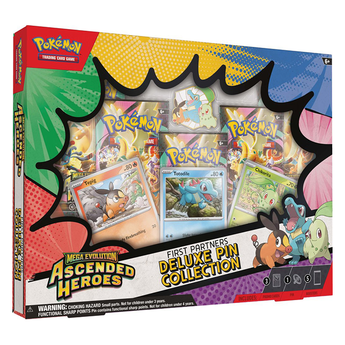 PRE ORDER Pokémon TCG: Mega Evolution— Ascended Heroes First Partners Deluxe Pin Collection