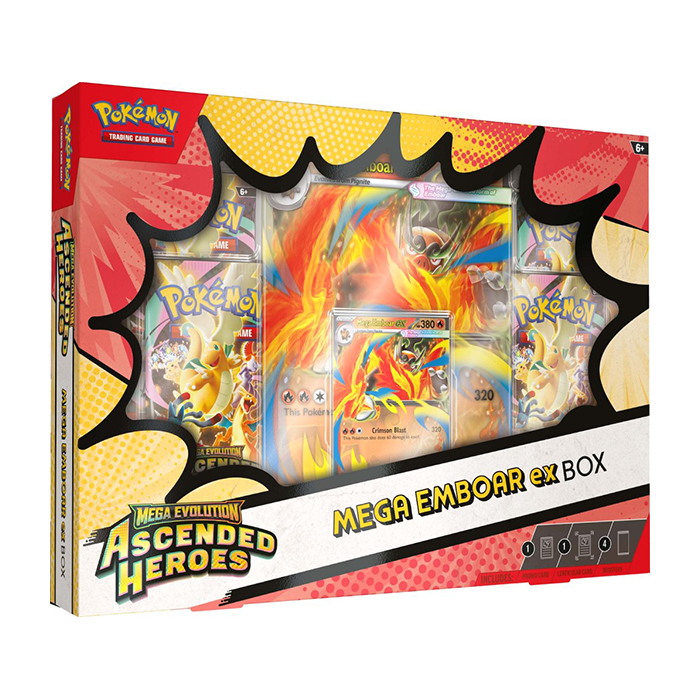 PRE ORDER Mega Evolution—Ascended Heroes Mega Meganium ex Box, Mega Emboar ex Box, or Mega Feraligatr ex Box