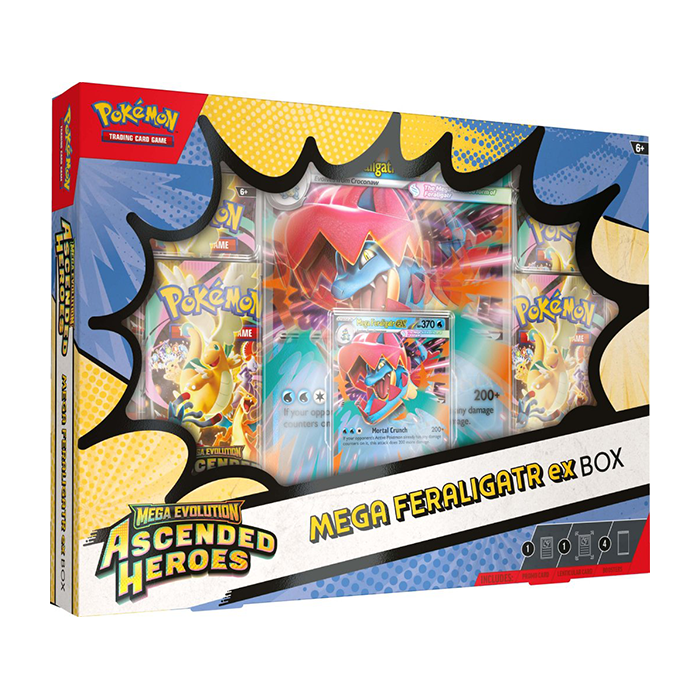PRE ORDER Mega Evolution—Ascended Heroes Mega Meganium ex Box, Mega Emboar ex Box, or Mega Feraligatr ex Box