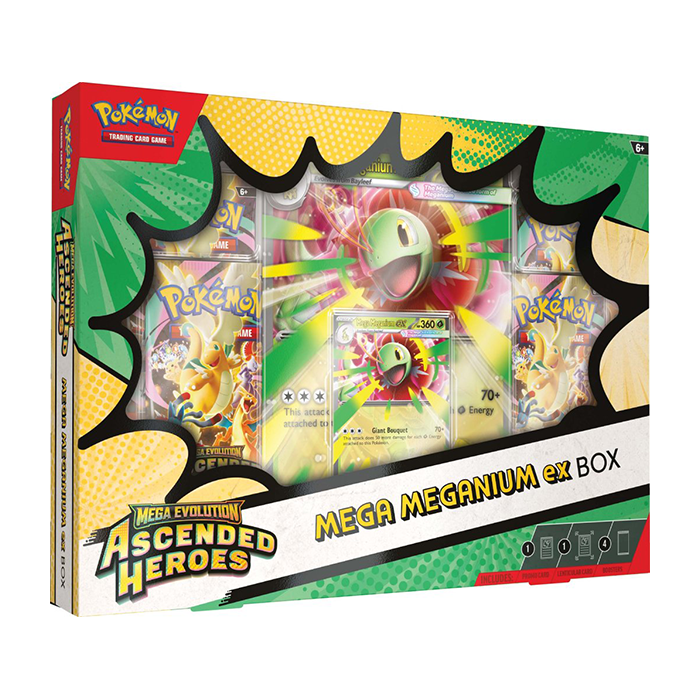 PRE ORDER Mega Evolution—Ascended Heroes Mega Meganium ex Box, Mega Emboar ex Box, or Mega Feraligatr ex Box
