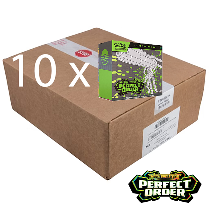 PRE ORDER Pokémon TCG: Mega Evolution— Perfect Order Sealed Case of Elite Trainer Box's