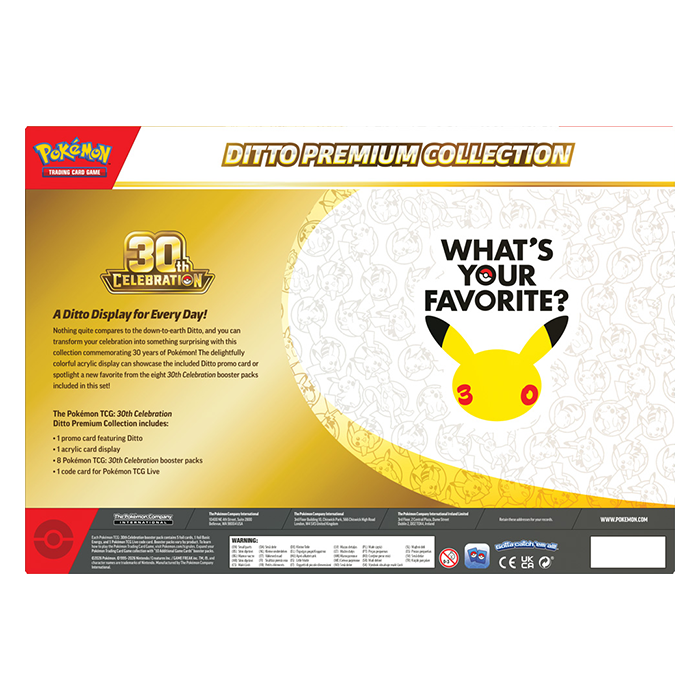 PRE ORDER Pokémon TCG: 30th Celebration Ditto Premium Collection