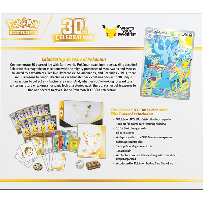 PRE ORDER Pokémon TCG: 30th Celebration Elite Trainer Box