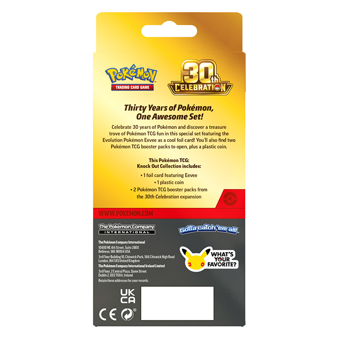 PRE ORDER Pokémon TCG: 30th Celebration Knock Out Collection