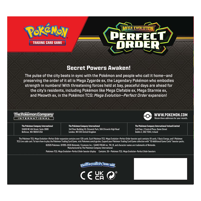 PRE ORDER Pokmon TCG: Mega Evolution-Perfect Order Booster Box Loot Vault PRE ORDER Pokmon TCG: Mega Evolution-Perfect Order Booster Box Loot Vault