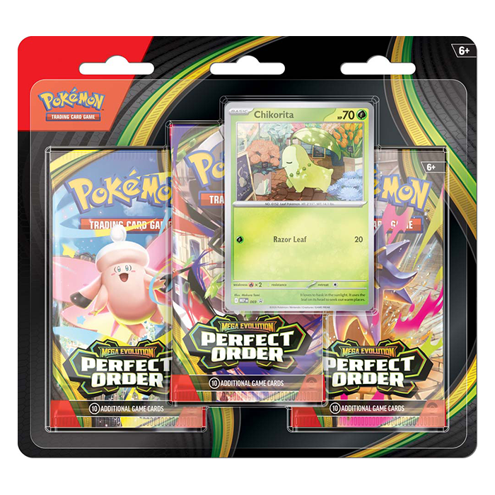 PRE ORDER Pokémon TCG: Mega Evolution—Perfect Order 3-Booster Blister