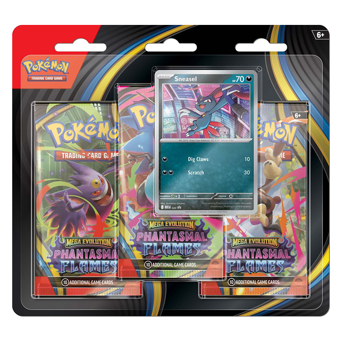PRE ORDER POKÉMON TCG: Phantasmal Flames Three Booster Blister